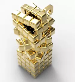 crazy cubes pendant