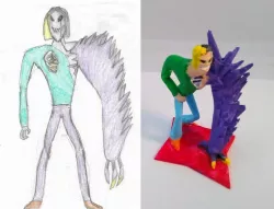 Darkgem Forcepower - Kid's drawing to 3D mini