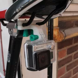 GoPro mount for a bicycle seat rail