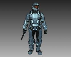 Halo 3 ODST Soldier 3D Scan