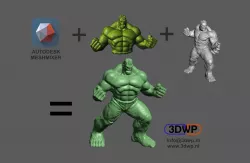 Hulk Sculpture (MeshMixer Combo)