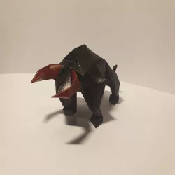 Low poly bull