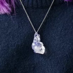 Low poly heart necklace