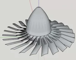 Main Turbine Blade for a Jet Engine
