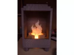 Minecraft/8-bit Led Fireplace