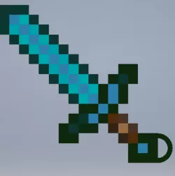 Minecraft Diamond Sword Key Chain