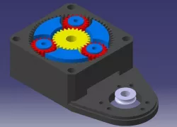 NEMA23 planetary gearbox with an encoder mount, 3.333 gear reduc