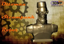 Ottoman Steampunk Robot Bust