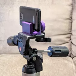 Phone mount/clamp for Manfrotto/Bogen 200PL adaptor plate