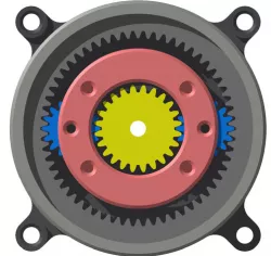 Planetary 'harmonic' reducer, 96.6667:1