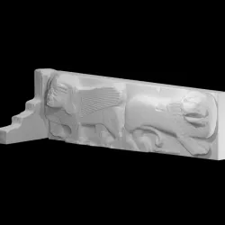 Relief of a Sphinx and lion