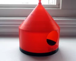 Round Birdhouse with Perch