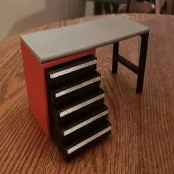 Scale Workbench with Tool Cabinet