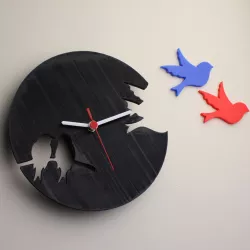 Silhouette Style Bird Clock
