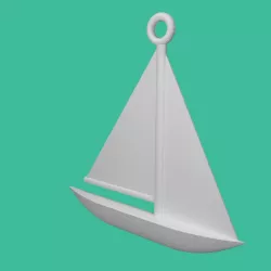 Simple Sailboat Pendant