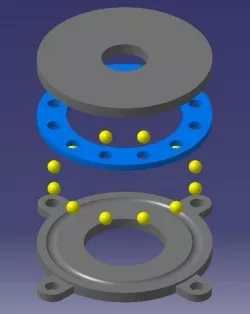 Thrust bearing, 4.5mm balls