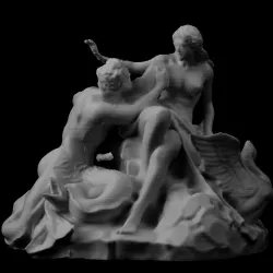 Triton and a Naiad Fountain in Vienna, Austria