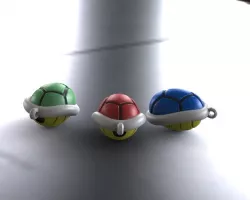 Turtle shell keychain