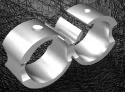Two fingers ultra modren men's ring