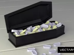 Vampire Coffin Candy Box for Halloween