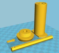 Wanhao Duplicator 6 Filament Spool Holder with printed bearings