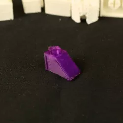 2x1 Down Slope - Printable Lego Brick