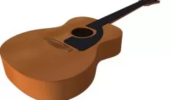 Acoustic guitar in scale 1:4, fully 3D printable