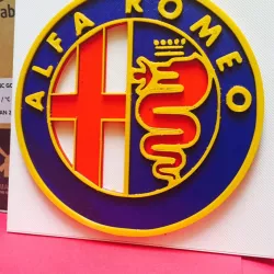 Alfa Romeo emblem in 3D