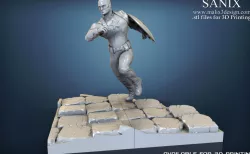 Avengers scene - Captain America 3D Printable Model