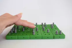Braille magnetic blocks - a word learning kit