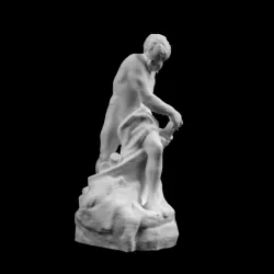 Charon, the boatman of Hades at the Louvre, Paris, France