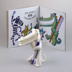 Clarabella Crocodile Toothbrush Holder - Support Free