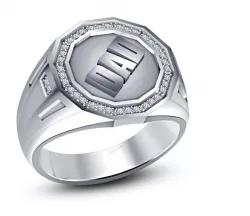 "DAD" Mens Band Ring 3D CAD Model In STL Format