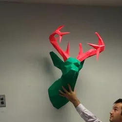 Deer head scaled and chopped up - STL Files
