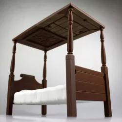 Frida Kahlo's four poster bed