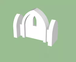 Gothic Defense Wall - Short Section