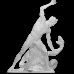 Hercules Fight Achelous Metamorphosed into a Snake at The Louvre, Paris