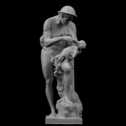 Infant Oedipus brought to life by a shepherd at The Louvre, Paris