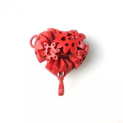Keyed Fantastical Heart Gears Pendant