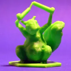 Magic The Gathering Squirrel Token with Nunchucks!