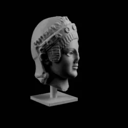 Marble head of Athena at the MET, New York