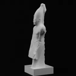 Red Granite Figure of a King at The British Museum, London