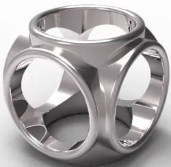 round cube men's ring