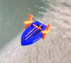 Rubber band powered boat