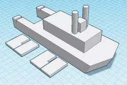 Rubber band powered paddle boat