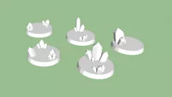Set of (5) 25mm Crystal Bases