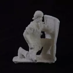 Soldier shield kneeling