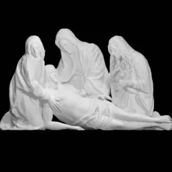 The dead Christ with the Virgin, St John and St Mary Magdalene; a Pieta