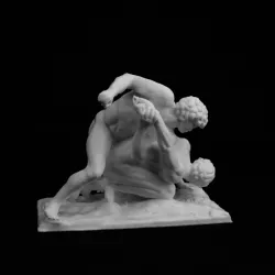 The Uffizi Wrestlers at the Uffizi collection in Florence, Italy