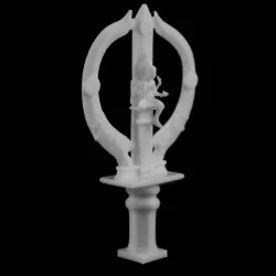 Trident with image of Mariyammai at The Guimet Museum, Paris